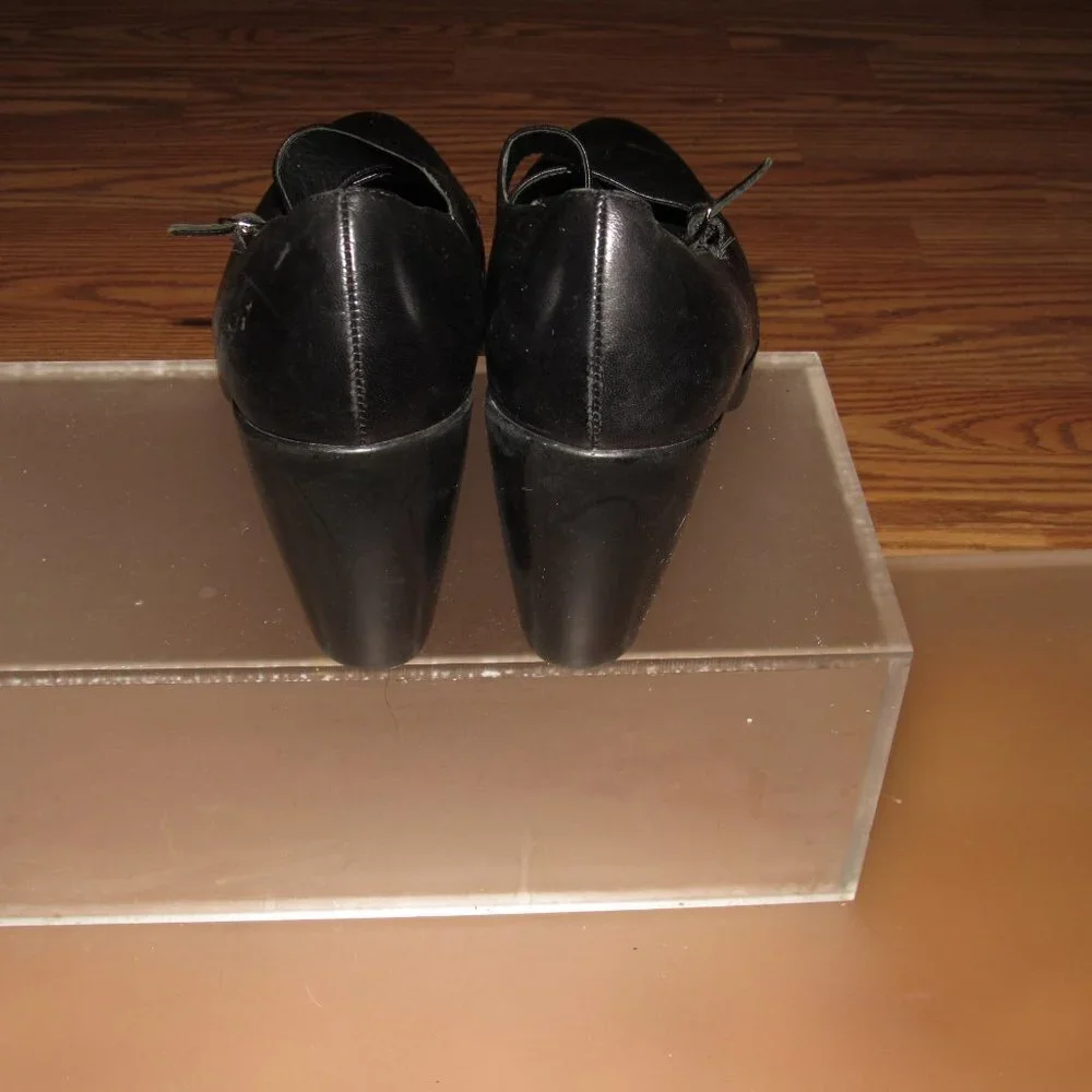 DANSKO Tara Leather Mary Jane Black Heels Shoes Size 40 (US Size 9.5-10)